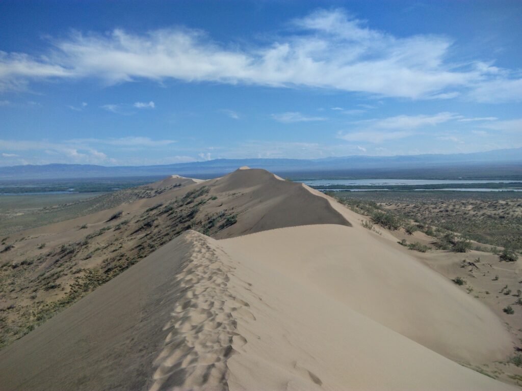 La combinaison du vent et du sable fait chanter les dune mais aujourd’hui l’humidité ambiante les rend muettes